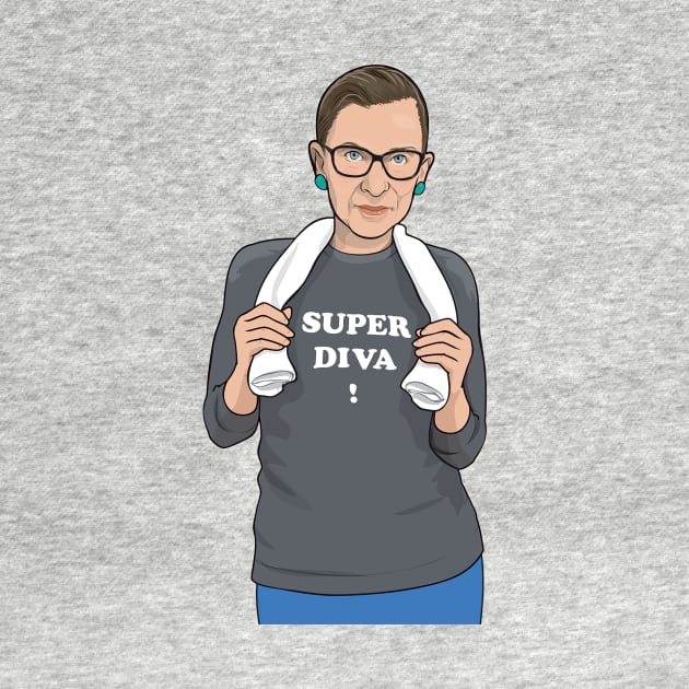 Ruth Bader Ginsburg - Super Diva by Djokolelono